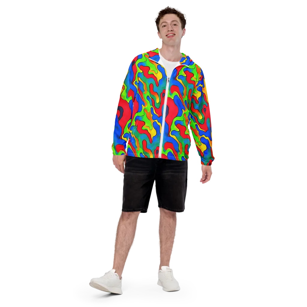 Splash of Joy on Men's Windbreaker — Front