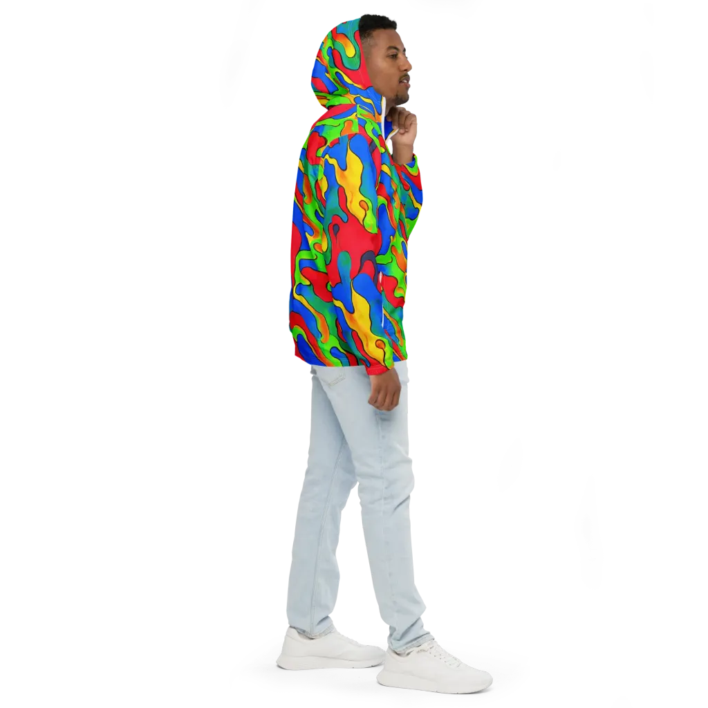 Splash of Joy on Men's Windbreaker — Right