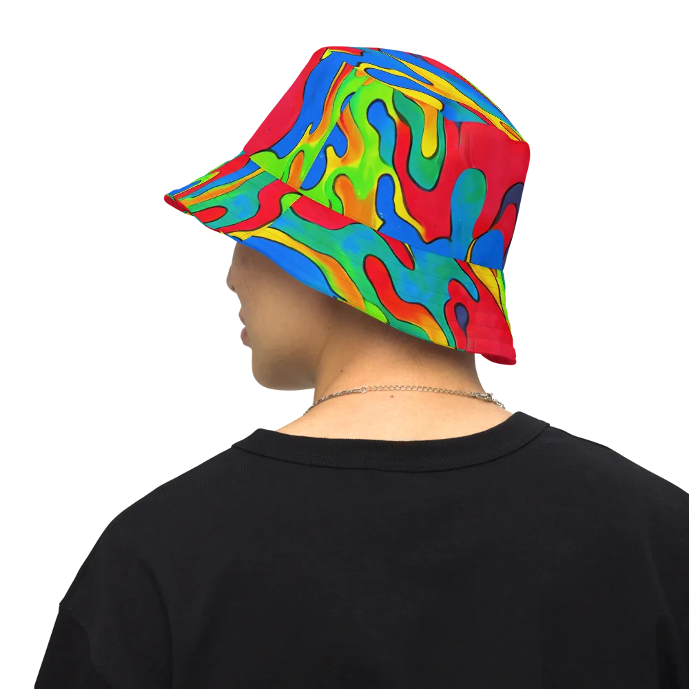Splash of Joy on Reversible Bucket Hat — Back Inside