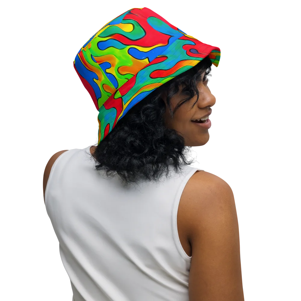 Splash of Joy on Reversible Bucket Hat — Right Outside
