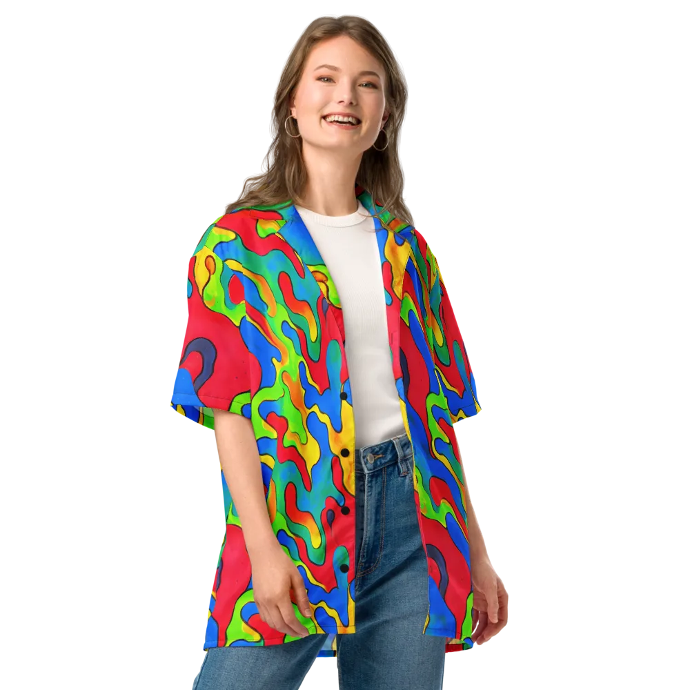 Splash of Joy on Button Shirt — Front