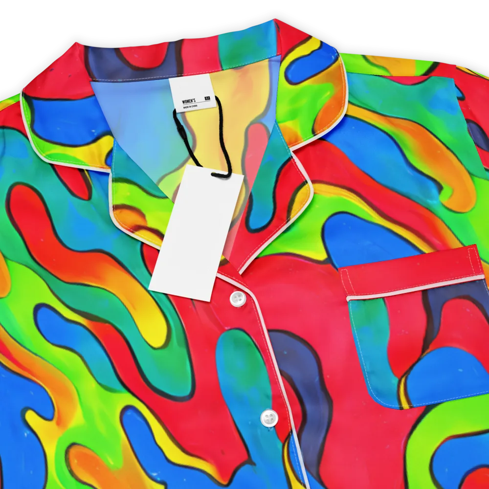 Splash of Joy on Women's Short Sleeve Pajama Top — Product details