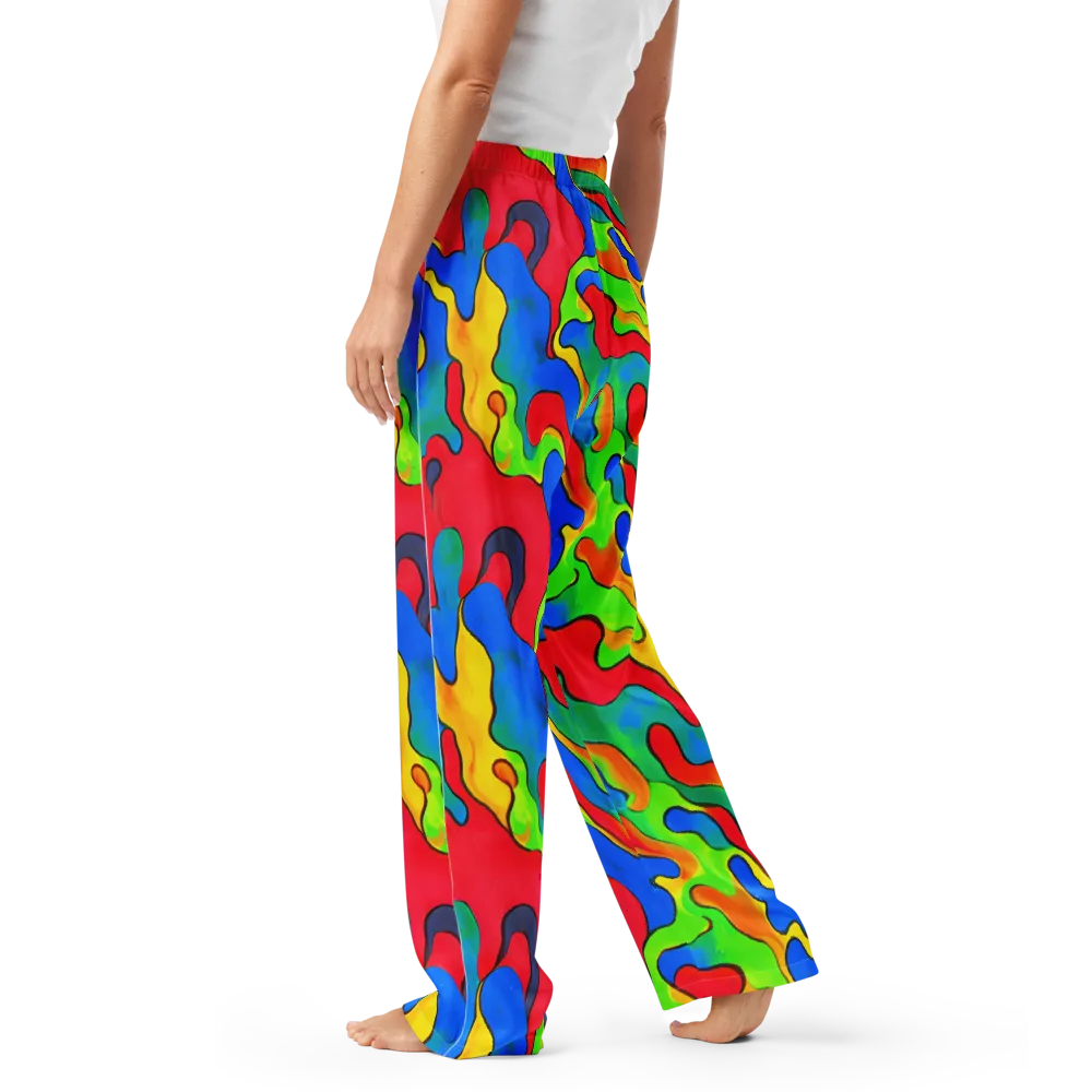Splash of Joy on Women's Pajama Pants — Left