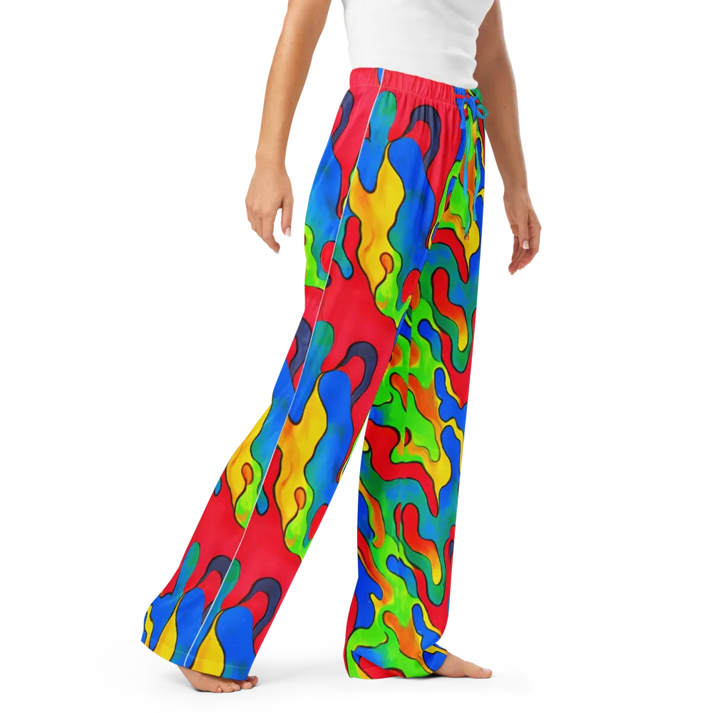 Splash of Joy on Women's Pajama Pants — Right Front