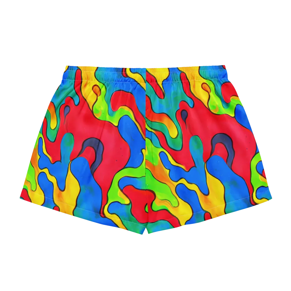 Splash of Joy on Women's Pajama Shorts — Back