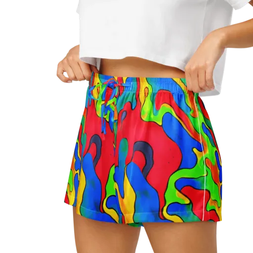 Splash of Joy on a Women's Pajama Shorts