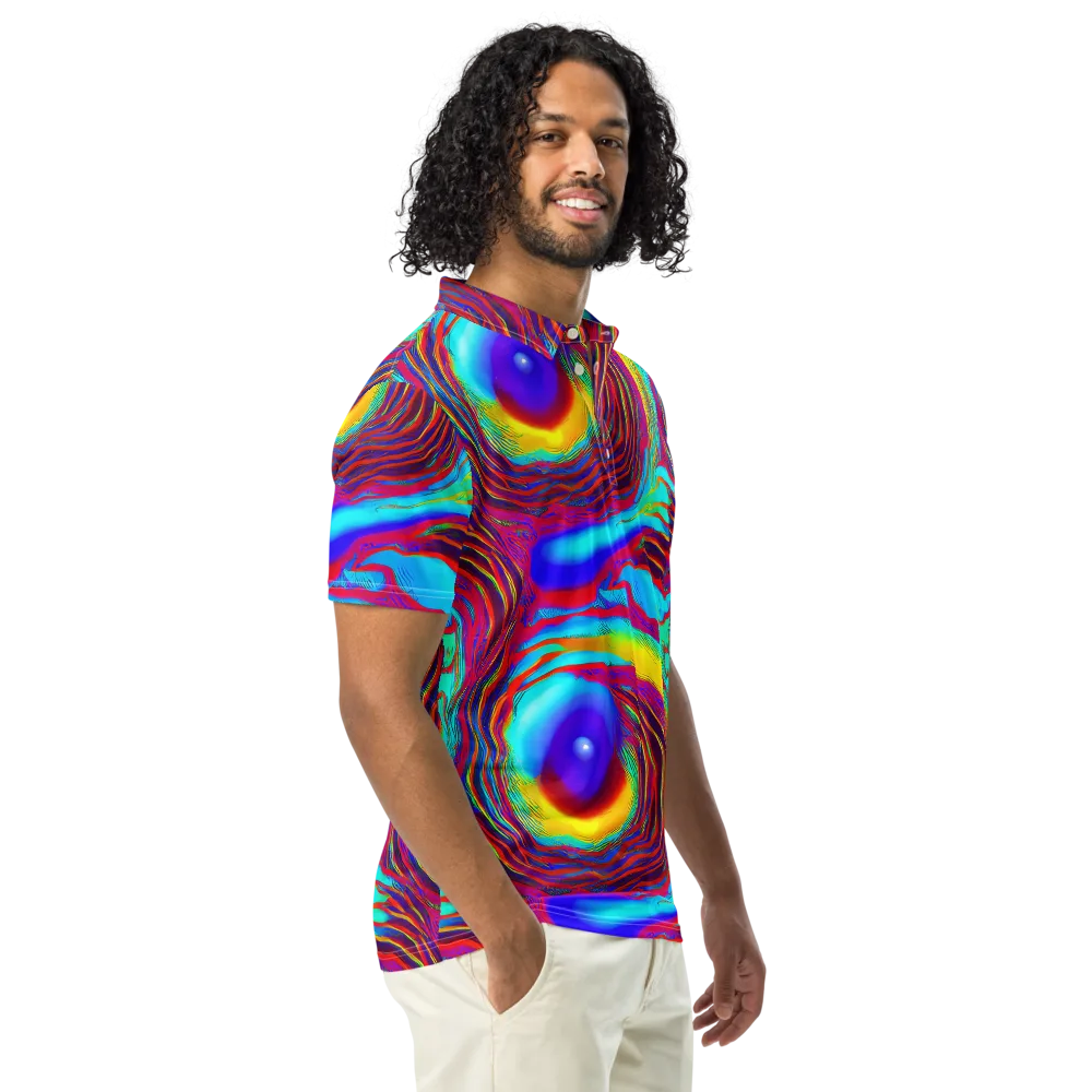 Kapoor Vortex on Men's Slim Fit Polo Shirt — Right Front
