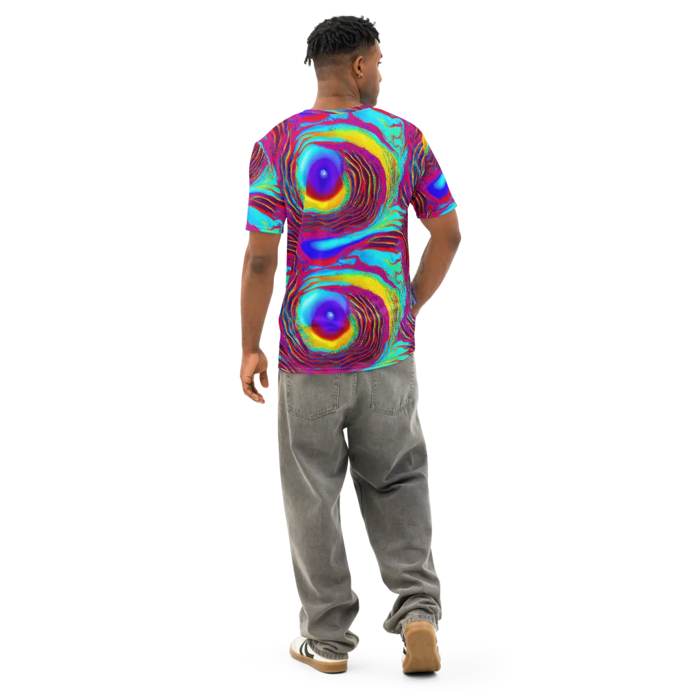 Kapoor Vortex on Men's Cotton Crew Neck T-Shirt — Back