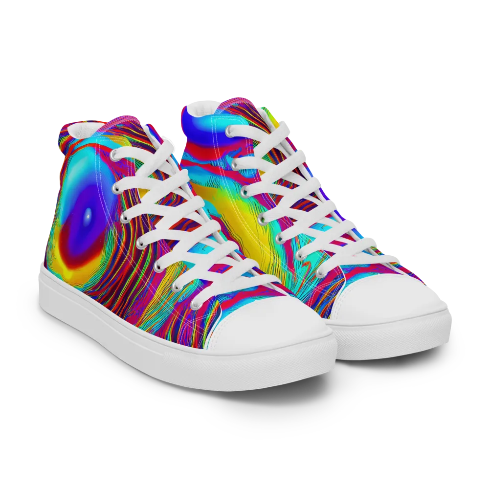 Kapoor Vortex on Men's High Top Canvas Shoes — Right Front