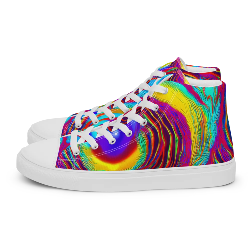Kapoor Vortex on Men's High Top Canvas Shoes — Left