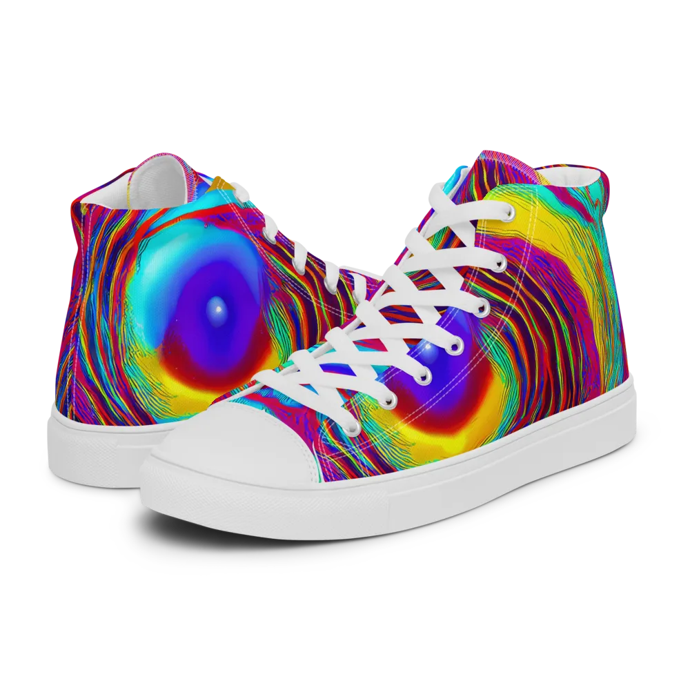 Kapoor Vortex on Men's High Top Canvas Shoes — Left