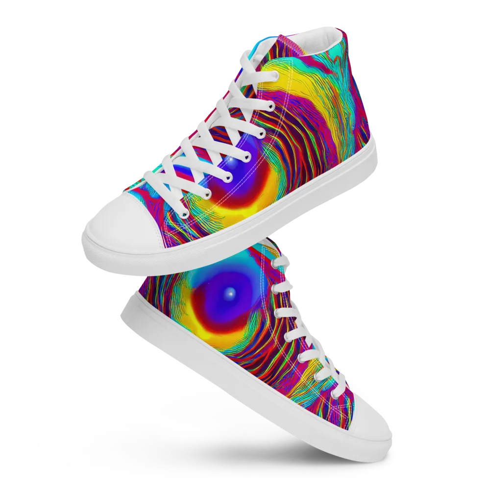 Kapoor Vortex on Men's High Top Canvas Shoes — Front