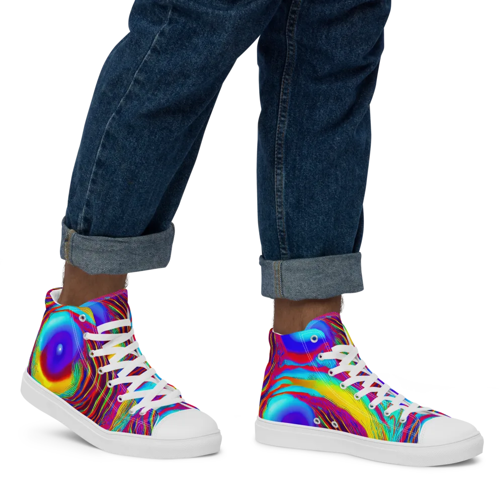 Kapoor Vortex on Men's High Top Canvas Shoes — Right