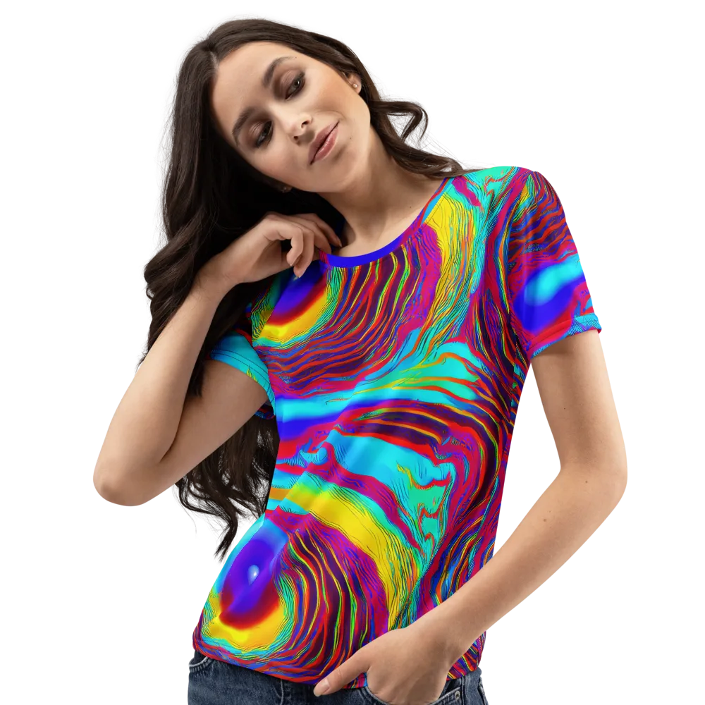 Kapoor Vortex on Women's Crew Neck T-Shirt — Left Front