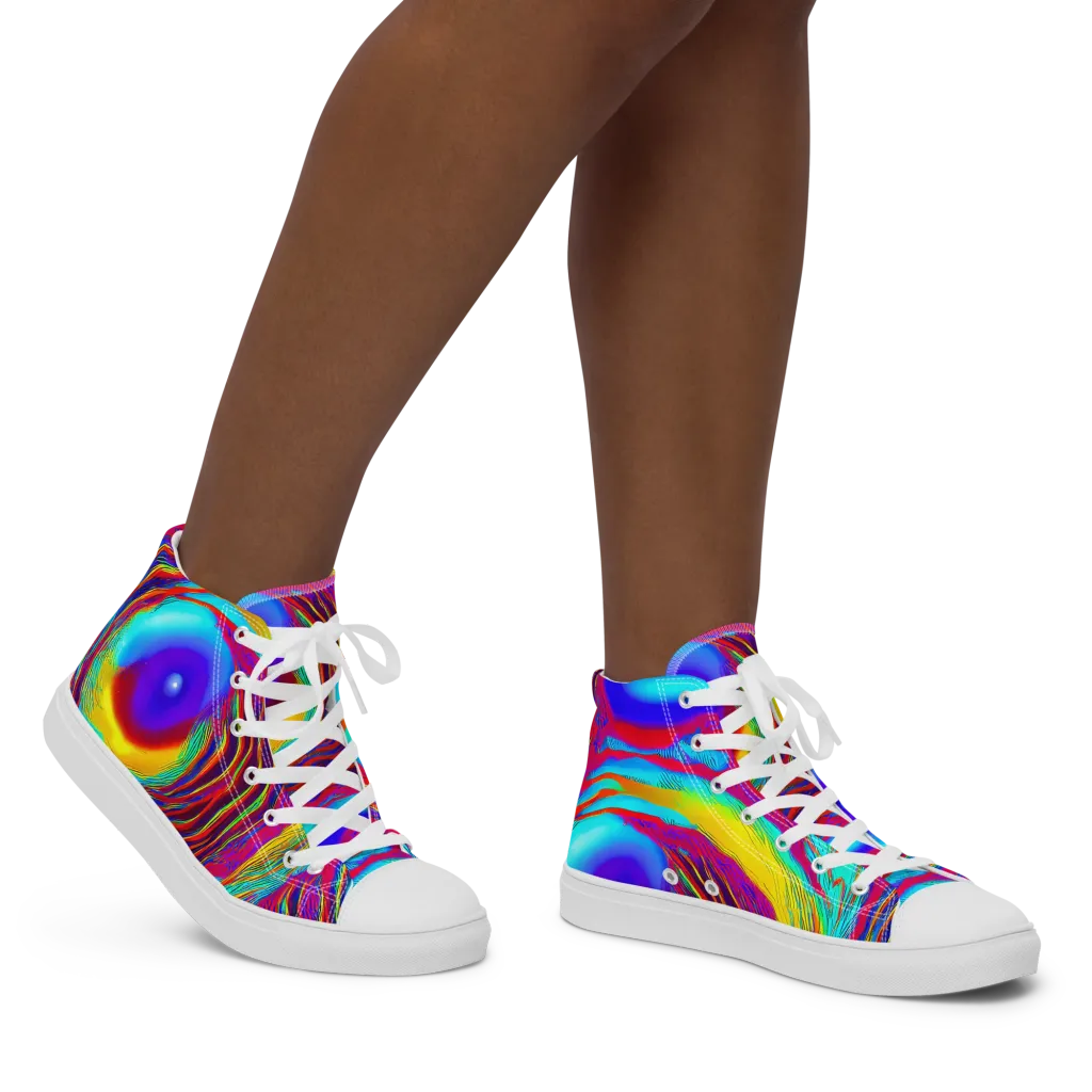 Kapoor Vortex on Women's High Top Canvas Shoes — Right