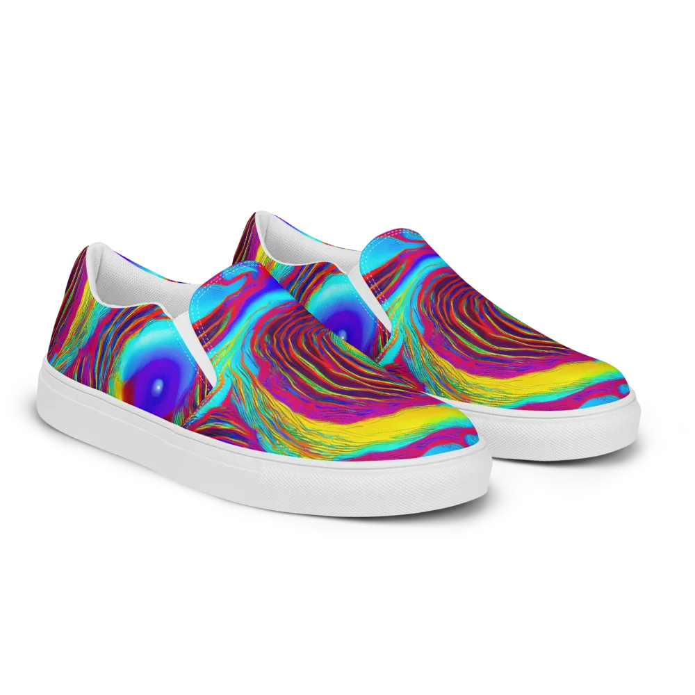 Kapoor Vortex on Men's Slip-On Canvas Shoes — Right Front