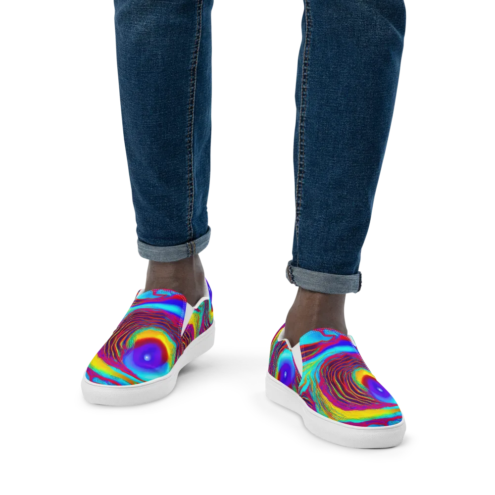 Kapoor Vortex on Men's Slip-On Canvas Shoes — Front
