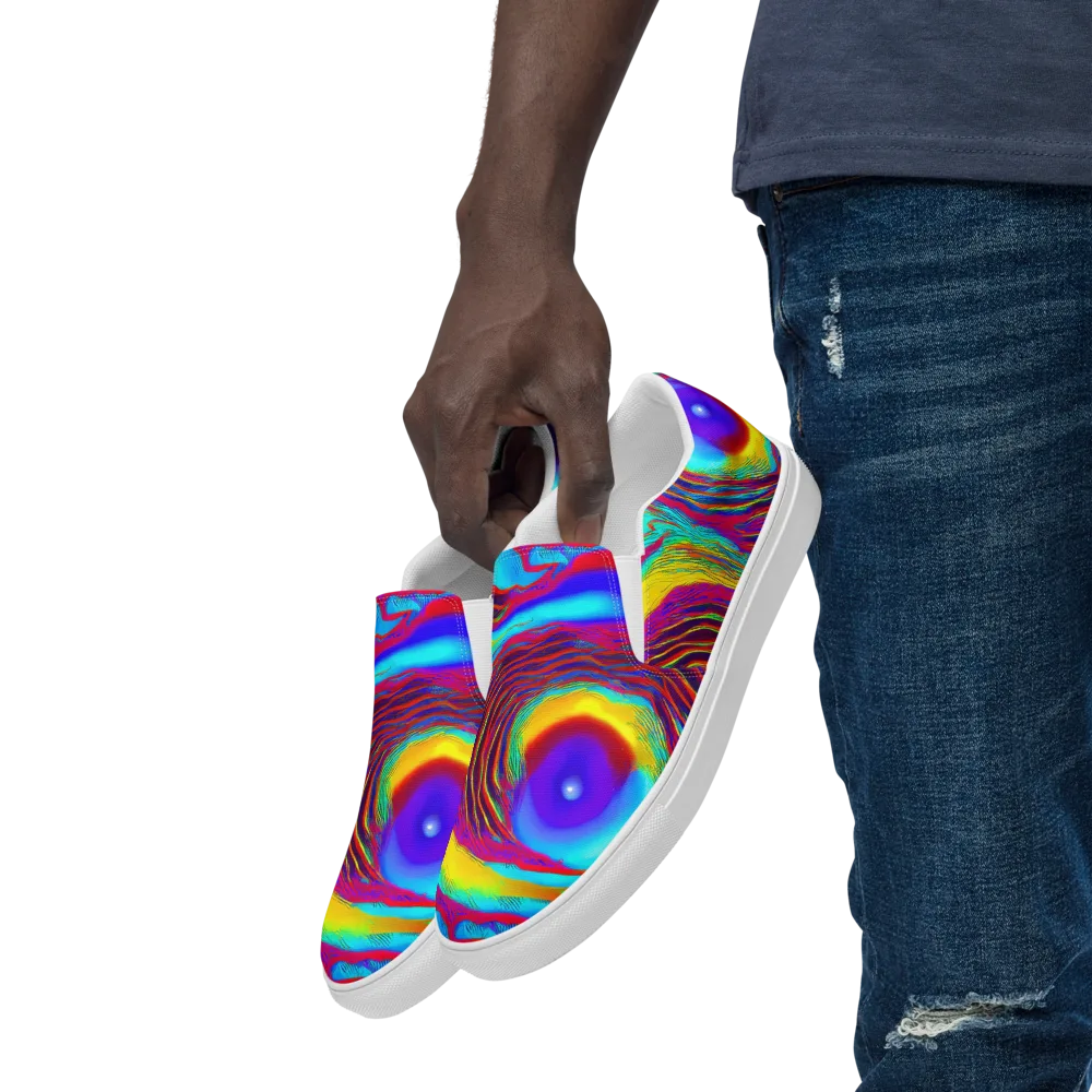 Kapoor Vortex on Men's Slip-On Canvas Shoes — Left Front