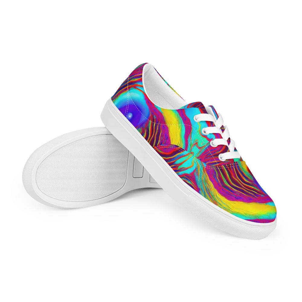 Kapoor Vortex on Men's Lace-Up Canvas Shoes — Right Front