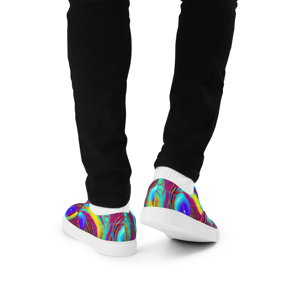 Kapoor Vortex on Men's Lace-Up Canvas Shoes — Back