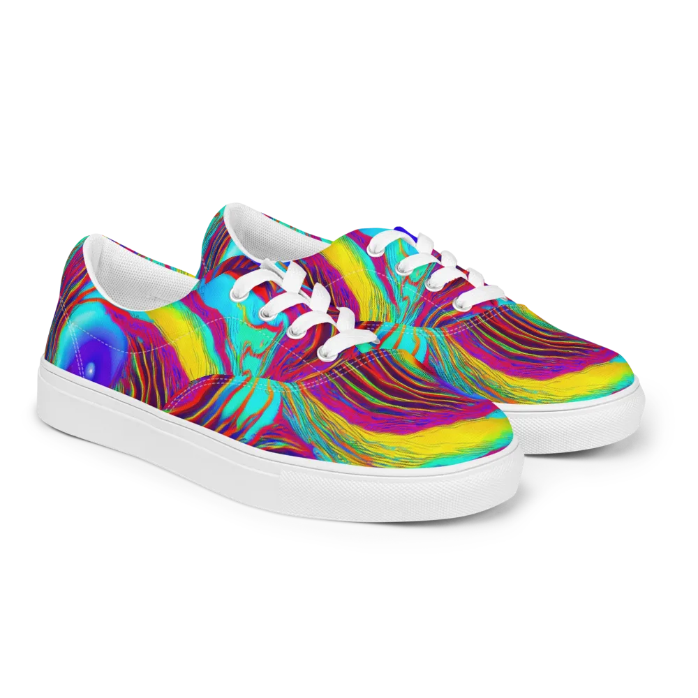 Kapoor Vortex on Men's Lace-Up Canvas Shoes — Right Front