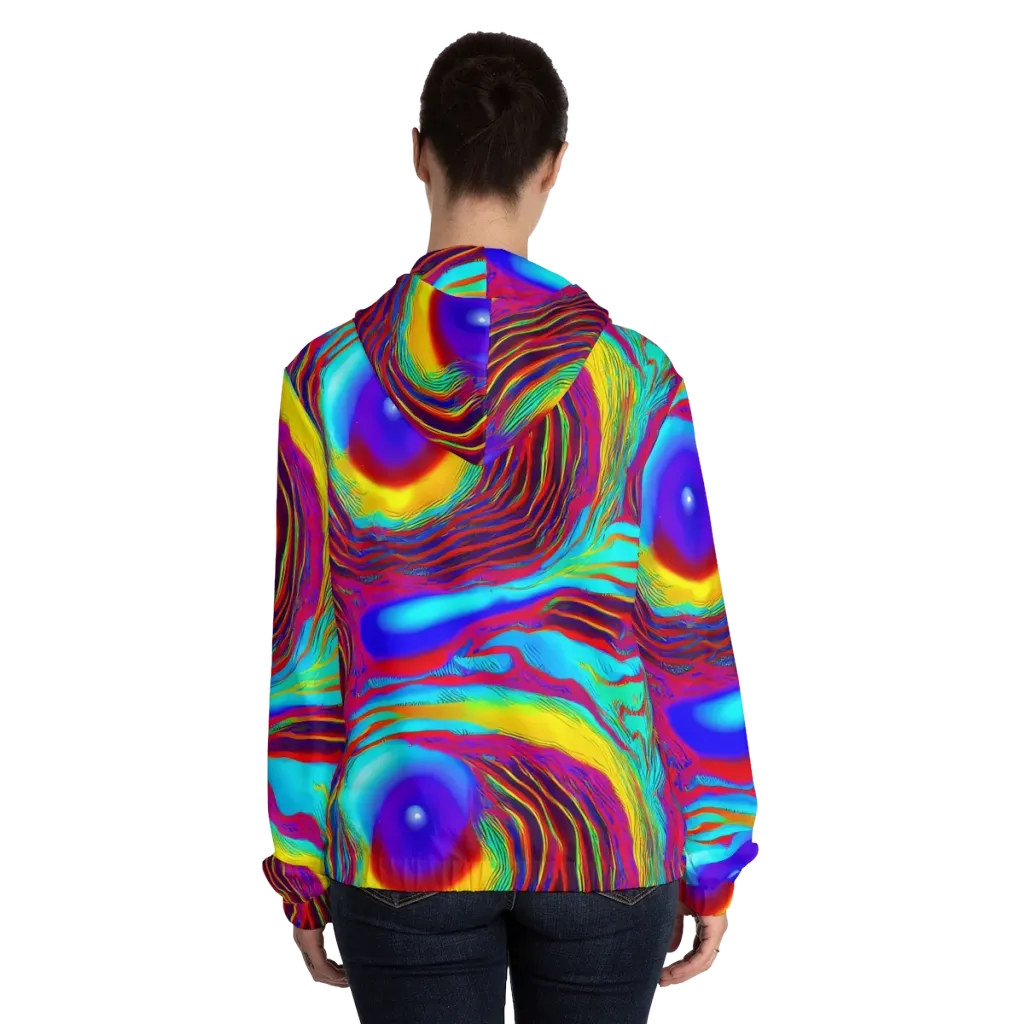 Kapoor Vortex on Women's Full-Zip Hoodie — Back On Person