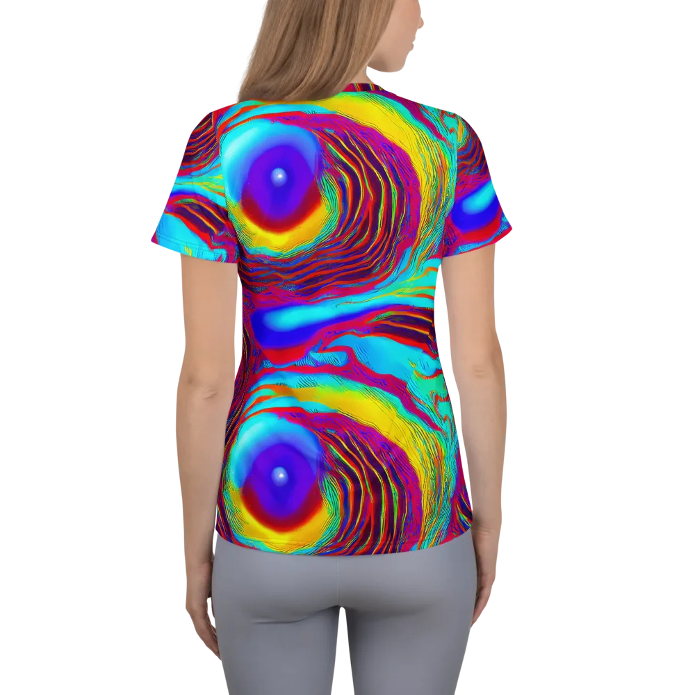 Kapoor Vortex on Women's Athletic T-Shirt — Back