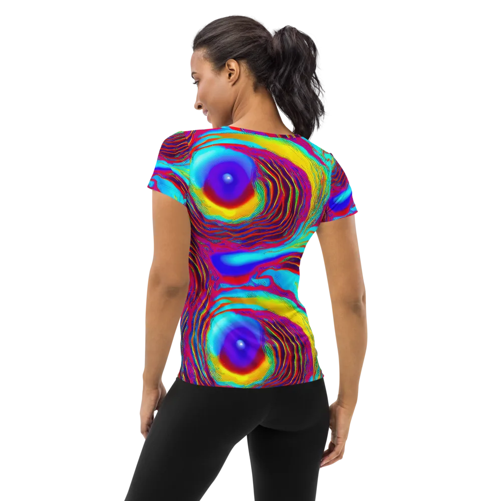 Kapoor Vortex on Women's Athletic T-Shirt — Back