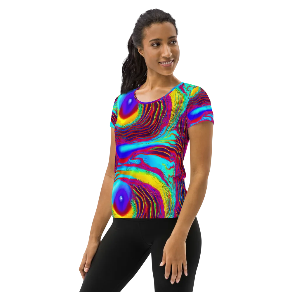 Kapoor Vortex on Women's Athletic T-Shirt — Left