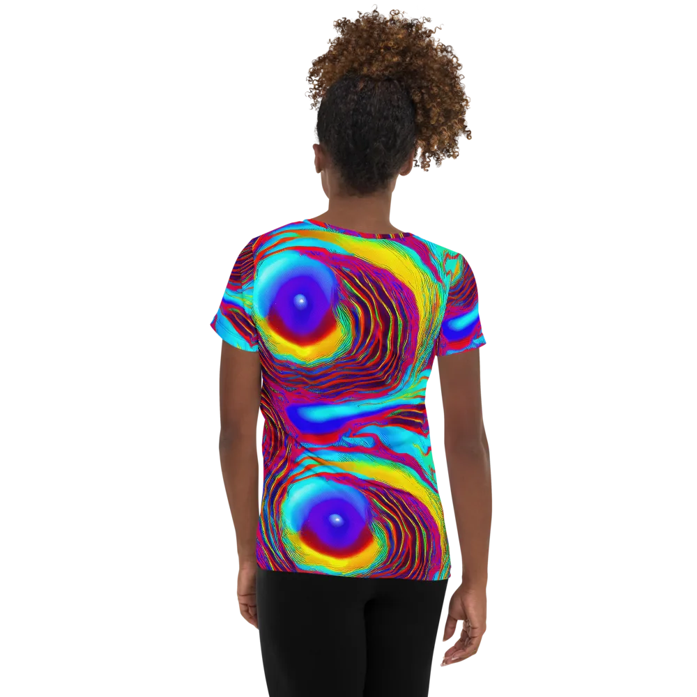 Kapoor Vortex on Women's Athletic T-Shirt — Back