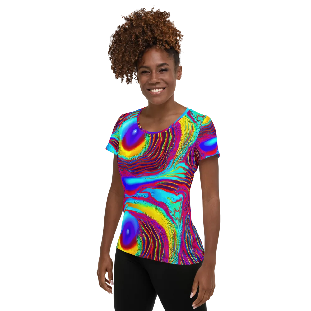 Kapoor Vortex on Women's Athletic T-Shirt — Left