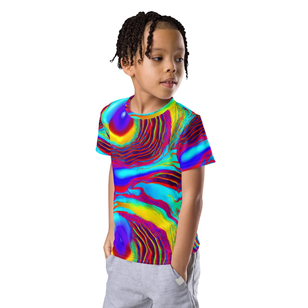 Kapoor Vortex on Kids Crew Neck T-Shirt — Left Front