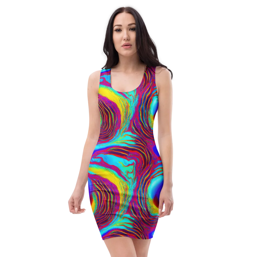 Kapoor Vortex on Bodycon Dress — Front