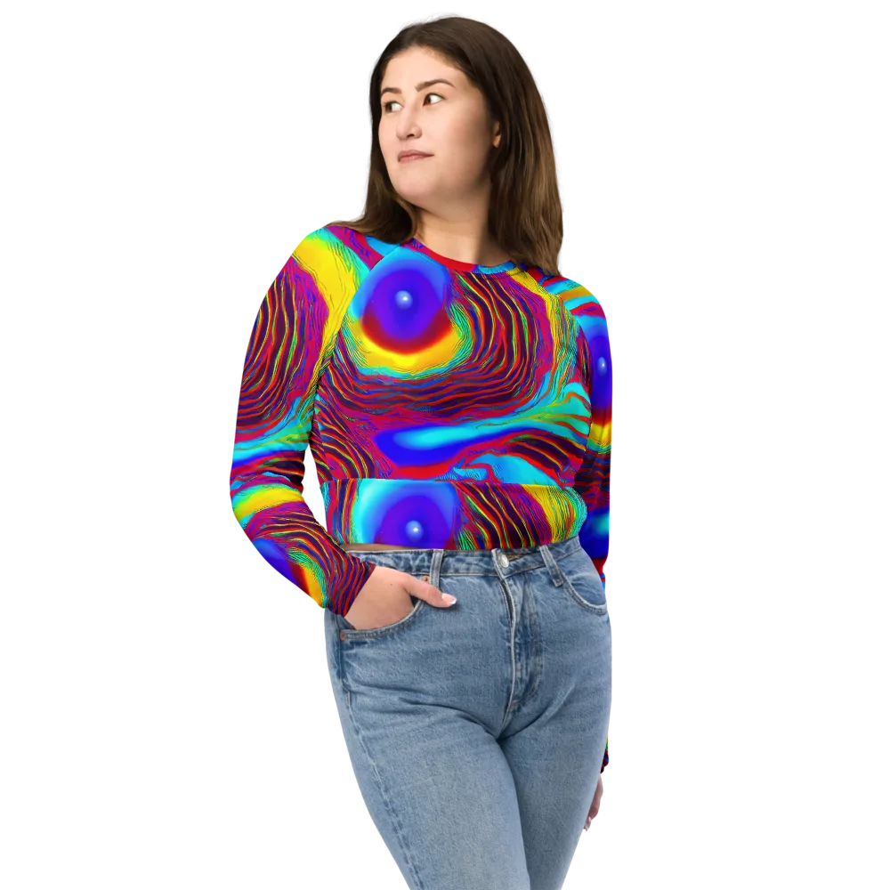 Kapoor Vortex on Long Sleeve Crop Top — Front