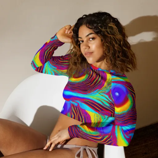Kapoor Vortex on a Long Sleeve Crop Top