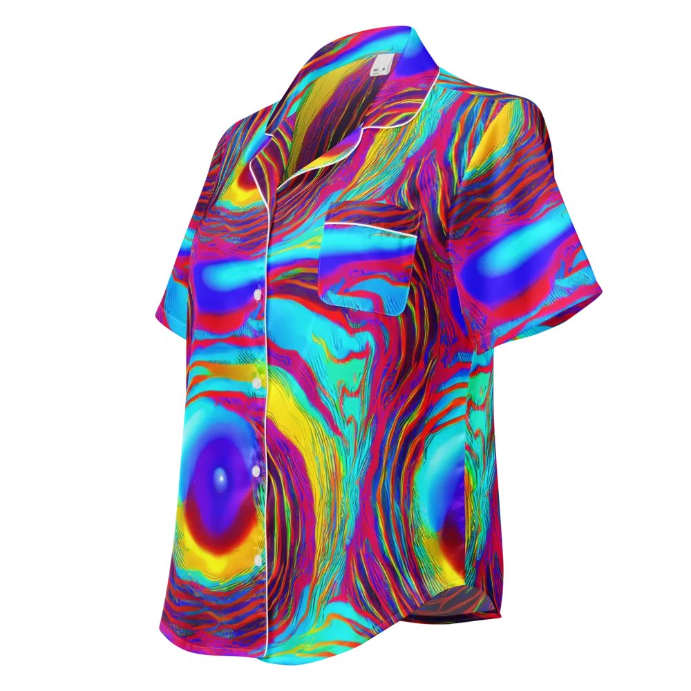 Kapoor Vortex on Women's Short Sleeve Pajama Top — Left Front