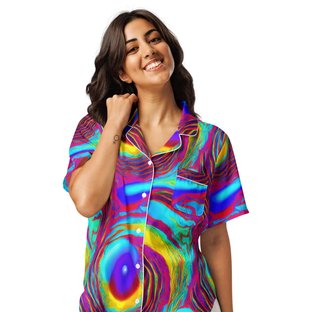 Kapoor Vortex on Women's Short Sleeve Pajama Top — Front