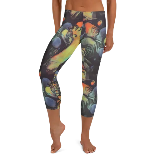 Cosmic Scream on a Capri Leggings