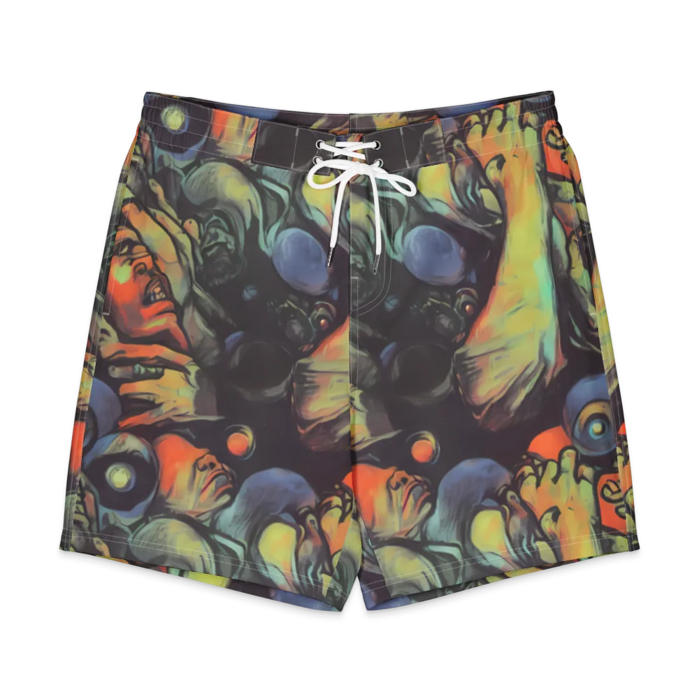 Cosmic Scream on Men's Board Shorts — Front