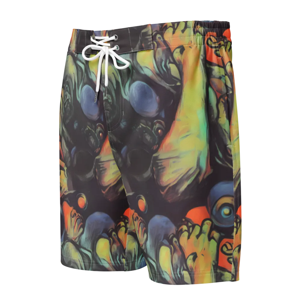 Cosmic Scream on Men's Board Shorts — Front
