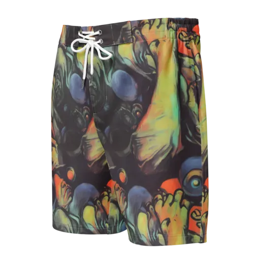 Cosmic Scream on a Men's Board Shorts