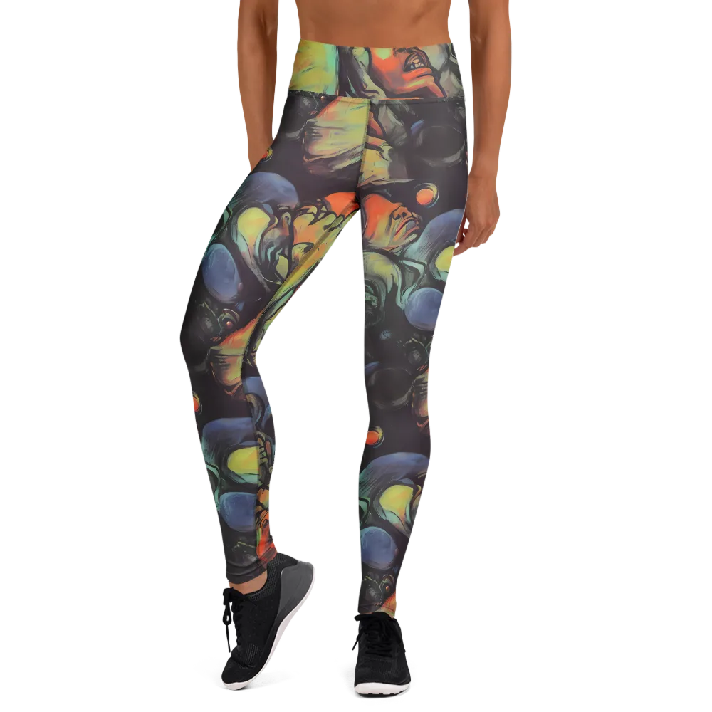 Cosmic Scream on Yoga Leggings — Front