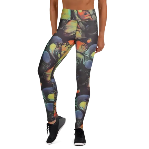 Cosmic Scream on a Yoga Leggings