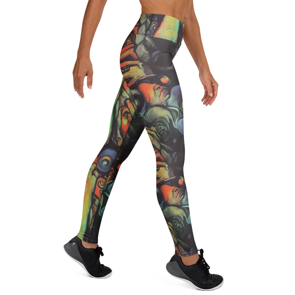 Cosmic Scream on Yoga Leggings — Right