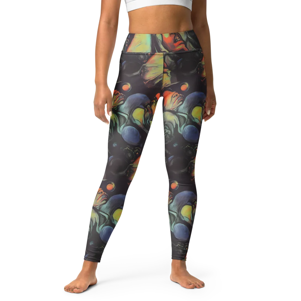 Cosmic Scream on Yoga Leggings — Front