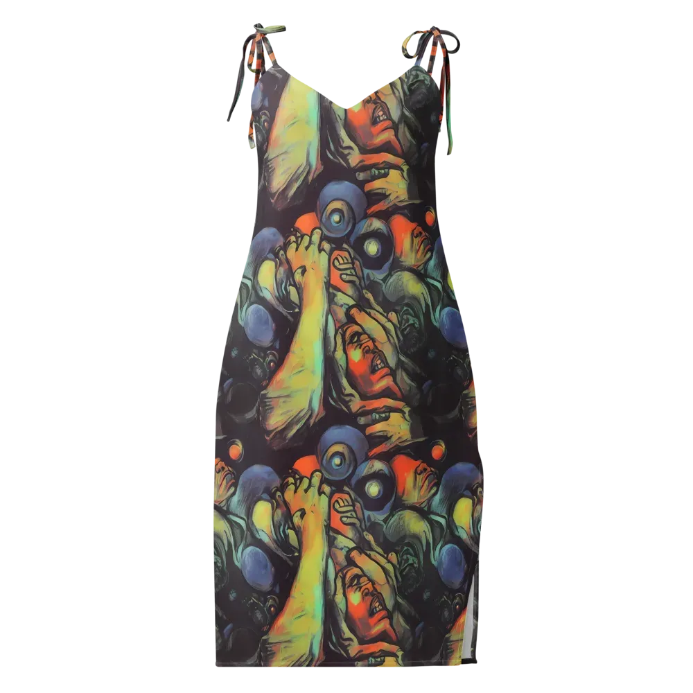 Cosmic Scream on Slip Dress — Front