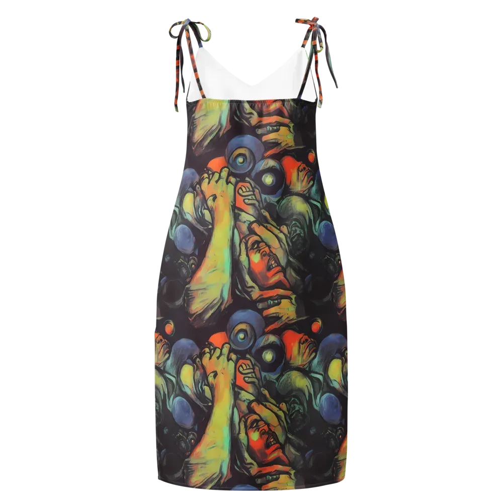 Cosmic Scream on Slip Dress — Back