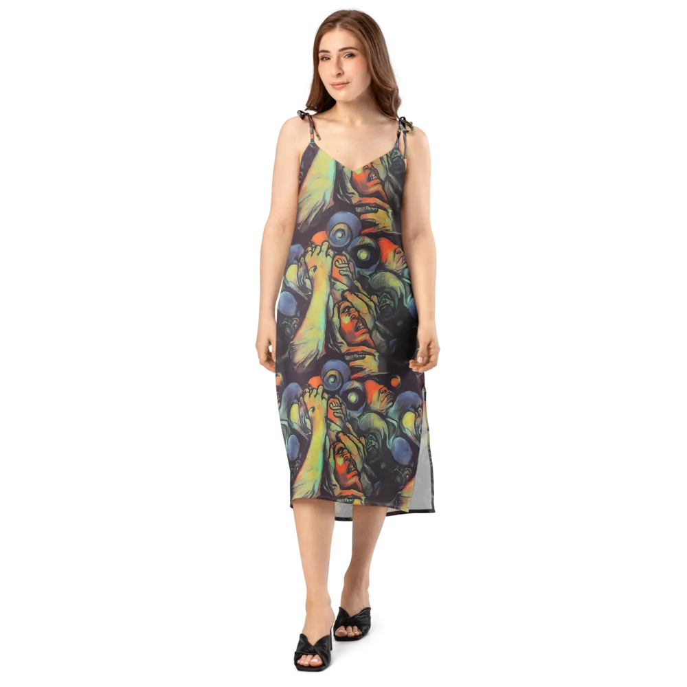 Cosmic Scream on Slip Dress — Front