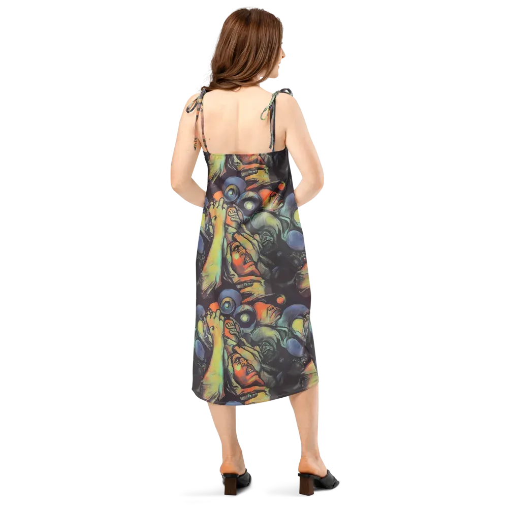 Cosmic Scream on Slip Dress — Back