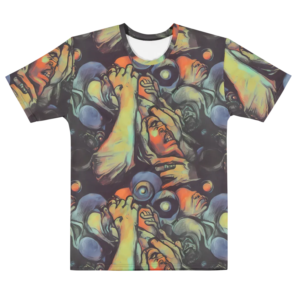 Cosmic Scream on Men's Cotton Crew Neck T-Shirt — Front